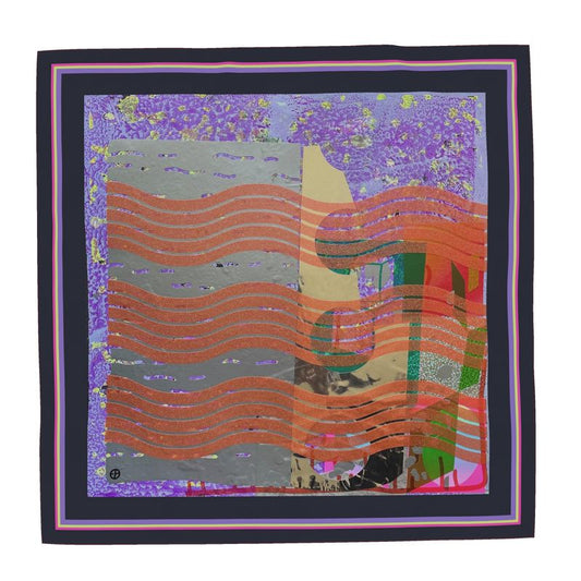 CHESED - 100% Pure Mulberry Designer Silk Scarf 36 inch Square - Hypoallergenic - rawr. - by Esther Bigfoot  - Psychic Self Defense Shield